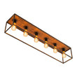 Load image into Gallery viewer, Farmhouze Light - 5 - Light Rectangular Cage Flush Mount Ceiling Light - Ceiling Light - 6 Bullbs -