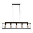 Load image into Gallery viewer, Farmhouze Light-5-Light Rectangular Cage Kitchen Island Pendant-Chandelier-Black-