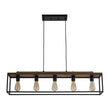 Load image into Gallery viewer, Farmhouze Light-5-Light Rectangular Cage Kitchen Island Pendant-Chandelier-Black-