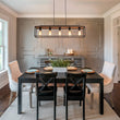 Load image into Gallery viewer, Farmhouze Light-5-Light Rectangular Cage Kitchen Island Pendant-Chandelier-Black-