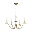 Load image into Gallery viewer, Farmhouze Light - 5 - Light Vintage Elegant Simple Candle Style Chandelier - Chandelier - Brass -