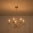 Load image into Gallery viewer, Farmhouze Light - 5 - Light Vintage Elegant Simple Candle Style Chandelier - Chandelier - Brass -