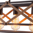 Load image into Gallery viewer, Farmhouze Light - 5 - Light Vintage Rustic Rectangle Kitchen Island Pendant - Chandelier - 5 - Light -