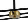 Load image into Gallery viewer, Farmhouze Light - 6 - Light Black Brass Curved Linear Sputnik Ceiling Light - Ceiling Light - 6 Bulb -