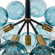 Load image into Gallery viewer, Farmhouze Light - 6 - Light Dimmable Cluster Glass Globe Blue Bubble Chandelier - Chandelier - Gradual Blue -