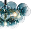 Load image into Gallery viewer, Farmhouze Light - 6 - Light Dimmable Cluster Glass Globe Blue Bubble Chandelier - Chandelier - Gradual Blue -