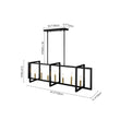 Load image into Gallery viewer, Farmhouze Light - 7 - Light Black Brass Rectangle Kitchen Island Linear Pendant - Chandelier - 7 - Light -
