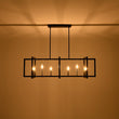 Load image into Gallery viewer, Farmhouze Light - 7 - Light Black Brass Rectangle Kitchen Island Linear Pendant - Chandelier - 7 - Light -