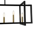 Load image into Gallery viewer, Farmhouze Light - 7 - Light Black Brass Rectangle Kitchen Island Linear Pendant - Chandelier - 7 - Light -