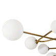 Load image into Gallery viewer, Farmhouze Light - 9 - Light Sputnik Glass Globe Semi Flush Ceiling Light - Ceiling Light - Brass -
