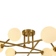 Load image into Gallery viewer, Farmhouze Light - 9 - Light Sputnik Glass Globe Semi Flush Ceiling Light - Ceiling Light - Brass -