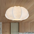Load image into Gallery viewer, Farmhouze Light - Ambient Round Cage White Silk Flush Mount Light - Ceiling Light - 19 in -