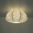 Load image into Gallery viewer, Farmhouze Light - Ambient Round Cage White Silk Flush Mount Light - Ceiling Light - 19 in -