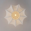 Load image into Gallery viewer, Farmhouze Light - Ambient Round Cage White Silk Flush Mount Light - Ceiling Light - 19 in -