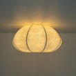 Load image into Gallery viewer, Farmhouze Light - Ambient Round Cage White Silk Flush Mount Light - Ceiling Light - 19 in -