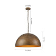 Load image into Gallery viewer, Farmhouze Light - Antique Hand - Painted Bronze Oversized Iron Dome Pendant - Pendant - 23 in -