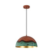 Load image into Gallery viewer, Farmhouze Light - Antique Oversized Oxidized Copper Iron Dome Pendant Light - Chandelier - 15in -