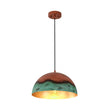 Load image into Gallery viewer, Farmhouze Light - Antique Oversized Oxidized Copper Iron Dome Pendant Light - Chandelier - 15in -