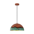 Load image into Gallery viewer, Farmhouze Light - Antique Oversized Oxidized Copper Iron Dome Pendant Light - Chandelier - 15in -