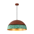 Load image into Gallery viewer, Farmhouze Light - Antique Oversized Oxidized Copper Iron Dome Pendant Light - Chandelier - 23in -