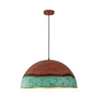Load image into Gallery viewer, Farmhouze Light - Antique Oversized Oxidized Copper Iron Dome Pendant Light - Chandelier - 23in -