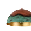 Load image into Gallery viewer, Farmhouze Light - Antique Oversized Oxidized Copper Iron Dome Pendant Light - Chandelier - 23in -