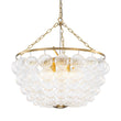 Load image into Gallery viewer, Farmhouze Light - Art Deco Glam Cascading Swirled Glass Bubble Chandelier - Chandelier - 23.6 in -