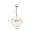 Load image into Gallery viewer, Farmhouze Light - Art Deco Glam Cascading Swirled Glass Bubble Chandelier - Chandelier - 23.6 in -