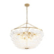 Load image into Gallery viewer, Farmhouze Light - Art Deco Glam Cascading Swirled Glass Bubble Chandelier - Chandelier - 31.5 in -