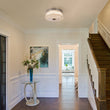 Load image into Gallery viewer, Farmhouze Light - Baroque Chrome Ice Textured Glass LED Flush Mount - Ceiling Light - Chrome -
