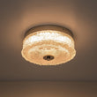 Load image into Gallery viewer, Farmhouze Light - Baroque Chrome Ice Textured Glass LED Flush Mount - Ceiling Light - Chrome -