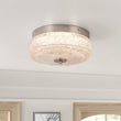 Load image into Gallery viewer, Farmhouze Light - Baroque Chrome Ice Textured Glass LED Flush Mount - Ceiling Light - Chrome -