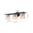 Load image into Gallery viewer, Farmhouze Light - Black Chrome Crystal Accented Bathroom Vanity Wall Light - Wall Sconce - 3 Bulbs -