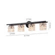 Load image into Gallery viewer, Farmhouze Light - Black Chrome Crystal Accented Bathroom Vanity Wall Light - Wall Sconce - 3 Bulbs -