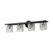 Load image into Gallery viewer, Farmhouze Light - Black Chrome Crystal Accented Bathroom Vanity Wall Light - Wall Sconce - 3 Bulbs -