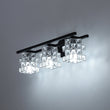 Load image into Gallery viewer, Farmhouze Light - Black Chrome Crystal Accented Bathroom Vanity Wall Light - Wall Sconce - 3 Bulbs -