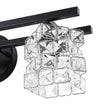 Load image into Gallery viewer, Farmhouze Light - Black Chrome Crystal Accented Bathroom Vanity Wall Light - Wall Sconce - 4 Bulbs -