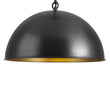 Load image into Gallery viewer, Farmhouze Light - Black Gold Industrial Oversized Metal Dome Pendant Light - Pendant - 15 in -