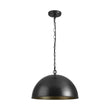 Load image into Gallery viewer, Farmhouze Light - Black Gold Industrial Oversized Metal Dome Pendant Light - Pendant - 15 in -