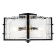 Load image into Gallery viewer, Farmhouze Light-Black Water Glass Round Semi Flush Mount Ceiling Light-Ceiling Light-Black-