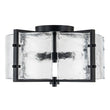 Load image into Gallery viewer, Farmhouze Light-Black Water Glass Round Semi Flush Mount Ceiling Light-Ceiling Light-Black-