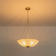 Load image into Gallery viewer, Farmhouze Light - Bohemian White Fabric Round Scalloped Cage Pendant - Chandelier - Ivory -