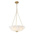 Load image into Gallery viewer, Farmhouze Light - Bohemian White Fabric Round Scalloped Cage Pendant - Chandelier - Ivory -