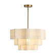 Load image into Gallery viewer, Farmhouze Light - Boho Bleached String Tiered Round Lantern Pendant Light - Chandelier - White -