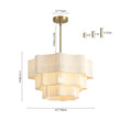 Load image into Gallery viewer, Farmhouze Light - Boho Bleached String Tiered Round Lantern Pendant Light - Chandelier - White -