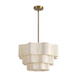 Load image into Gallery viewer, Farmhouze Light - Boho Bleached String Tiered Round Lantern Pendant Light - Chandelier - White -