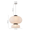 Load image into Gallery viewer, Farmhouze Light - Boho Farmhouse 2 - Tier White Paper Lantern Pendant Light - Chandelier - Narrow Bottom -