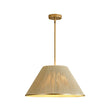 Load image into Gallery viewer, Farmhouze Light - Boho Farmhouse Woven String Drum Lantern Pendant Light - Chandelier - Brass -