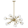Load image into Gallery viewer, Farmhouze Light - Brass 12 - Light Ice Glass Shade Sputnik Chandelier - Chandelier - 12 - Light - Brass