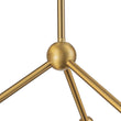 Load image into Gallery viewer, Farmhouze Light - Brass 6 - Light Amber Glass Globe Linear Sputnik Chandelier - Chandelier - Brass -